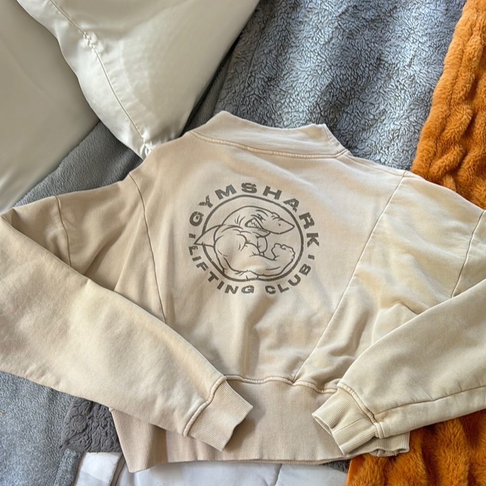 Gymshark Cream Cropped Sweatshirt